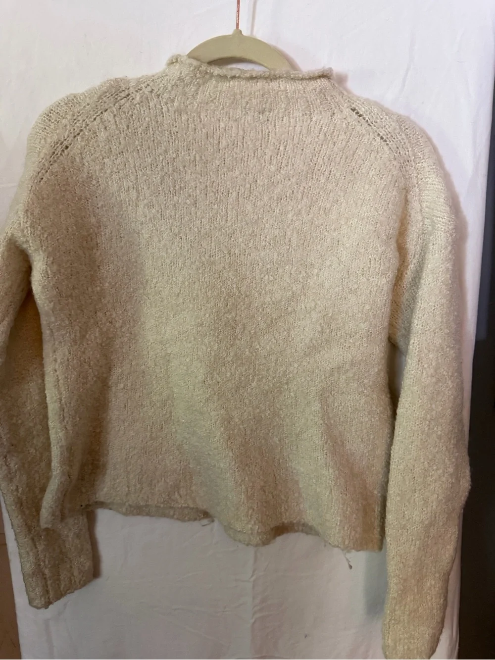 J. Crew Cream Fuzzy Crewneck Sweater